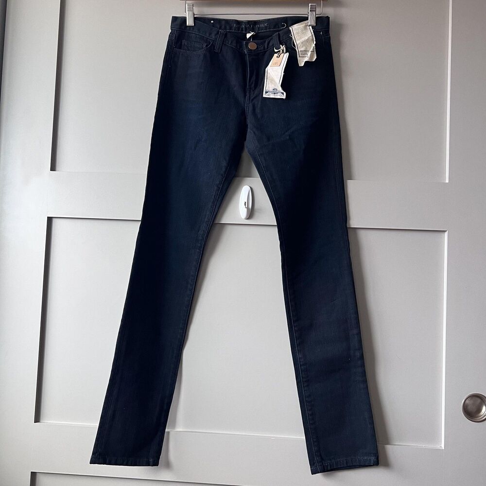 Banana Republic Jeans‎ Womens 27 Dark Wash Blue Skinny Low Rise Premium Denim